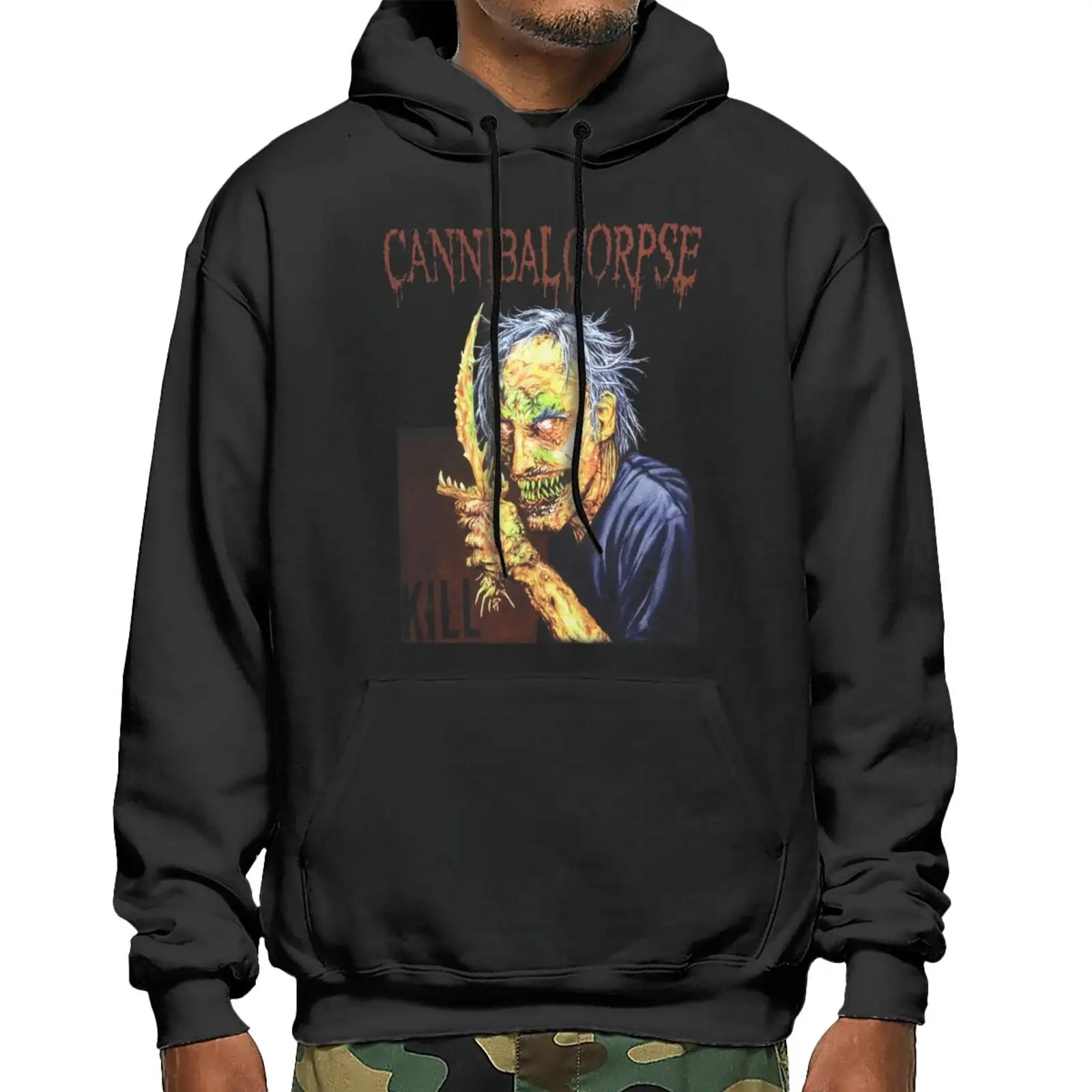 

Толстовка Cannibal Corpseshort с рукавами Grim Reaper, толстовка большого размера с капюшоном, Женская толстовка на молнии, мужские комплекты, толстовка с ...