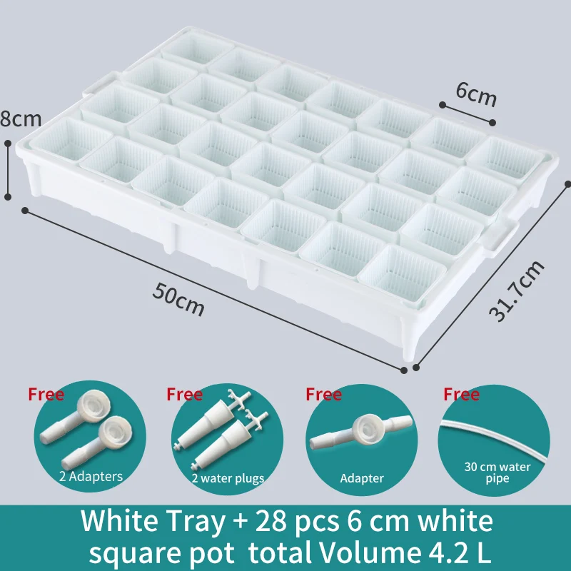 MESHPOT Квадратные горшки для суккулентов 6 см