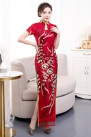 2022 traditional chinese dress women chinese dress vintage qipao sexy cheongsam flower oriental dress party dress oriental qipao