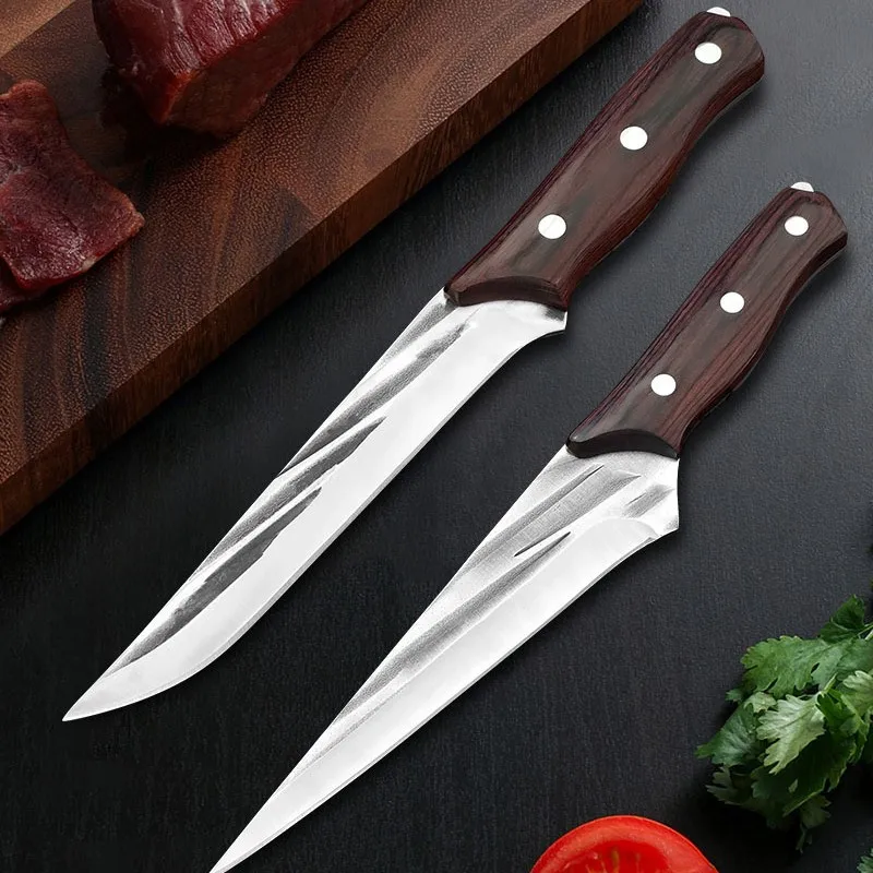Набор кованых ножей для обвалки острые кухонные ножи из высокоуглеродистой