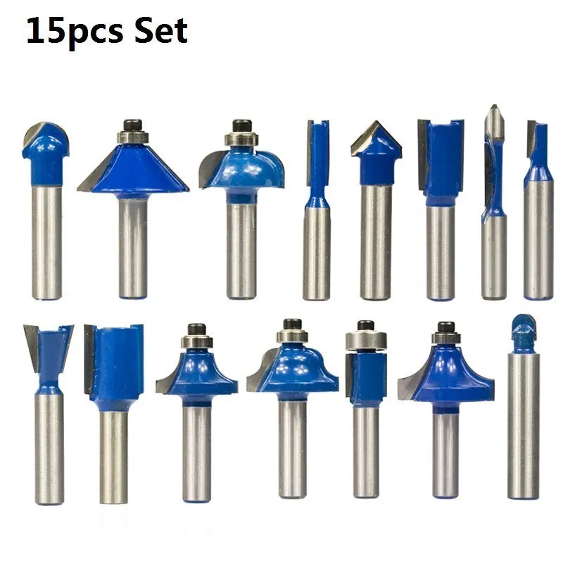 Фрезы XCAN, набор из 12/15 шт., твердый сплав, 8 мм