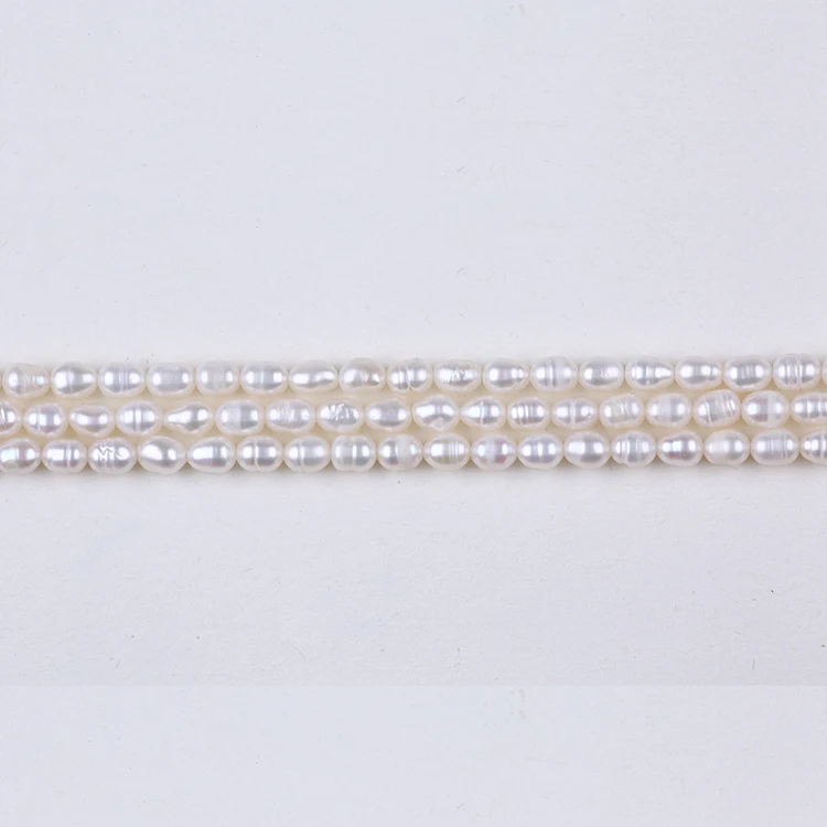 Лучшая цена 4-5 мм пресноводный натуральный жемчуг в форме белого риса распродажа