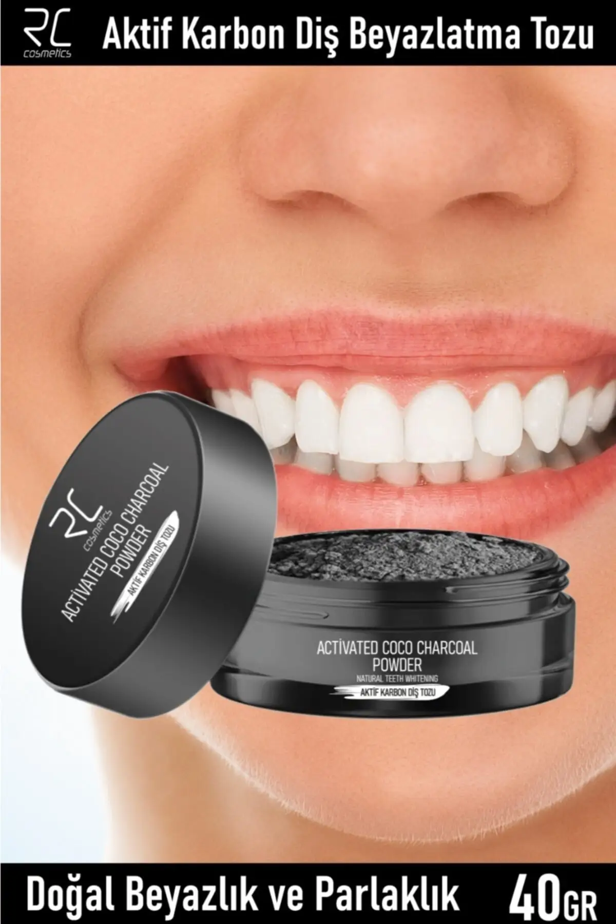 

Activated Carbon Teeth Cleaning Powder 40gr