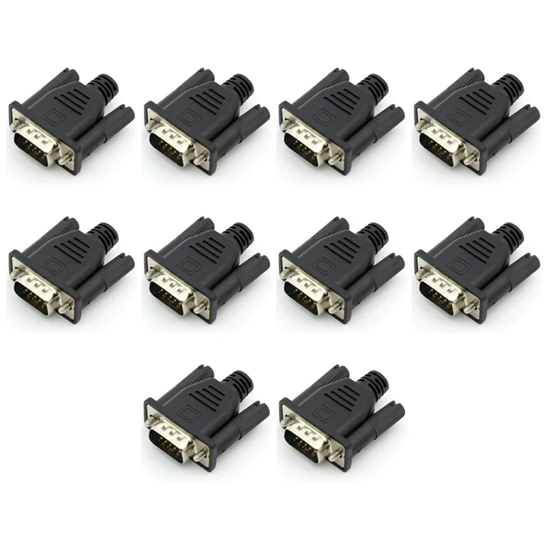 

10X VGA Virtual Display Adapter Male Dummy Plug EDID Headless Ghost Emulator Lock Plate