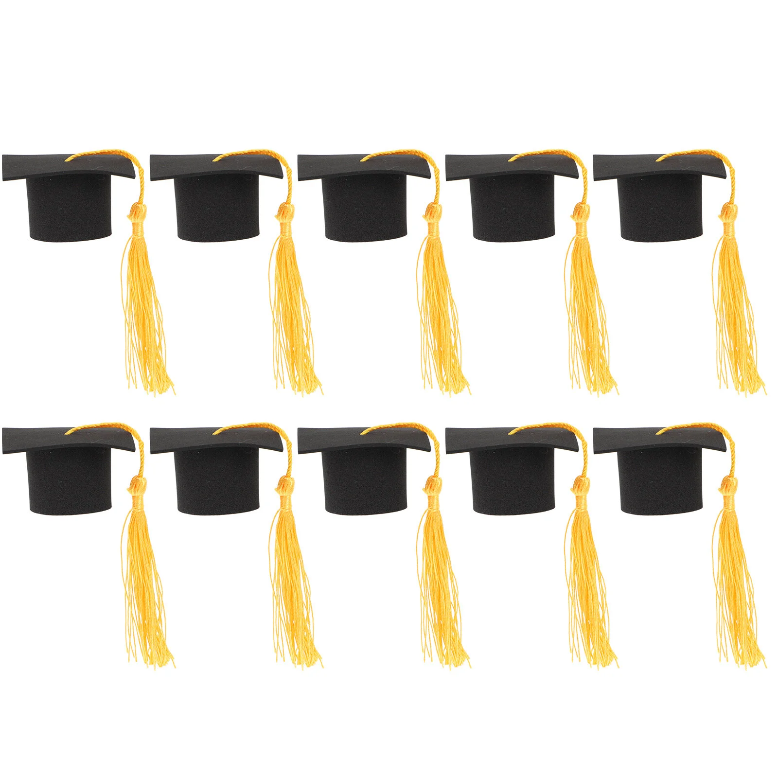 

10 Pcs Cap Wedding Decor Photography Prop Graduation Season Souvenir Ornament Mini Doctoral Tam Tool Paper Craft