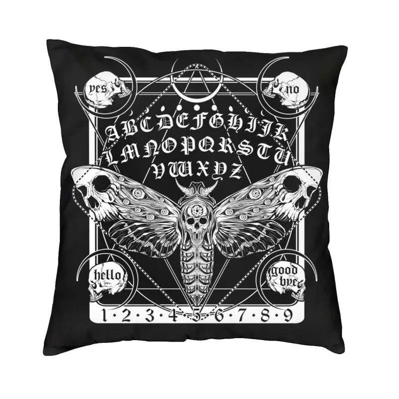Death Moth Spirit Board Cushion Cover Home Decor Print Mystic Gothic Ouija Witchcraft Throw Pillow Case for Living Room Sofa