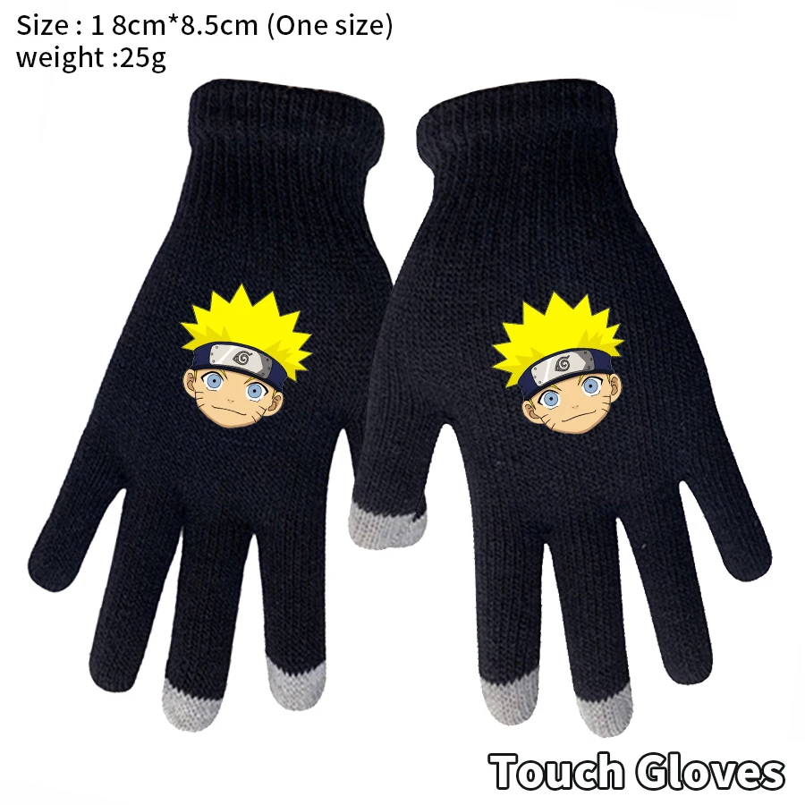 

Anime Cute Winter Warm Cartoon Outdoor Touch Screen Gloves Boy Girl Knitted Cycling Full Finger Mittens Cosplay Accessories Gift