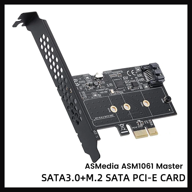 

PCI-E To SATA3.0+M.2 NGFF Expansion Card 6Gbps Adapter Expansion Board Asmedia ASM1061 Pci Express Adapter Card