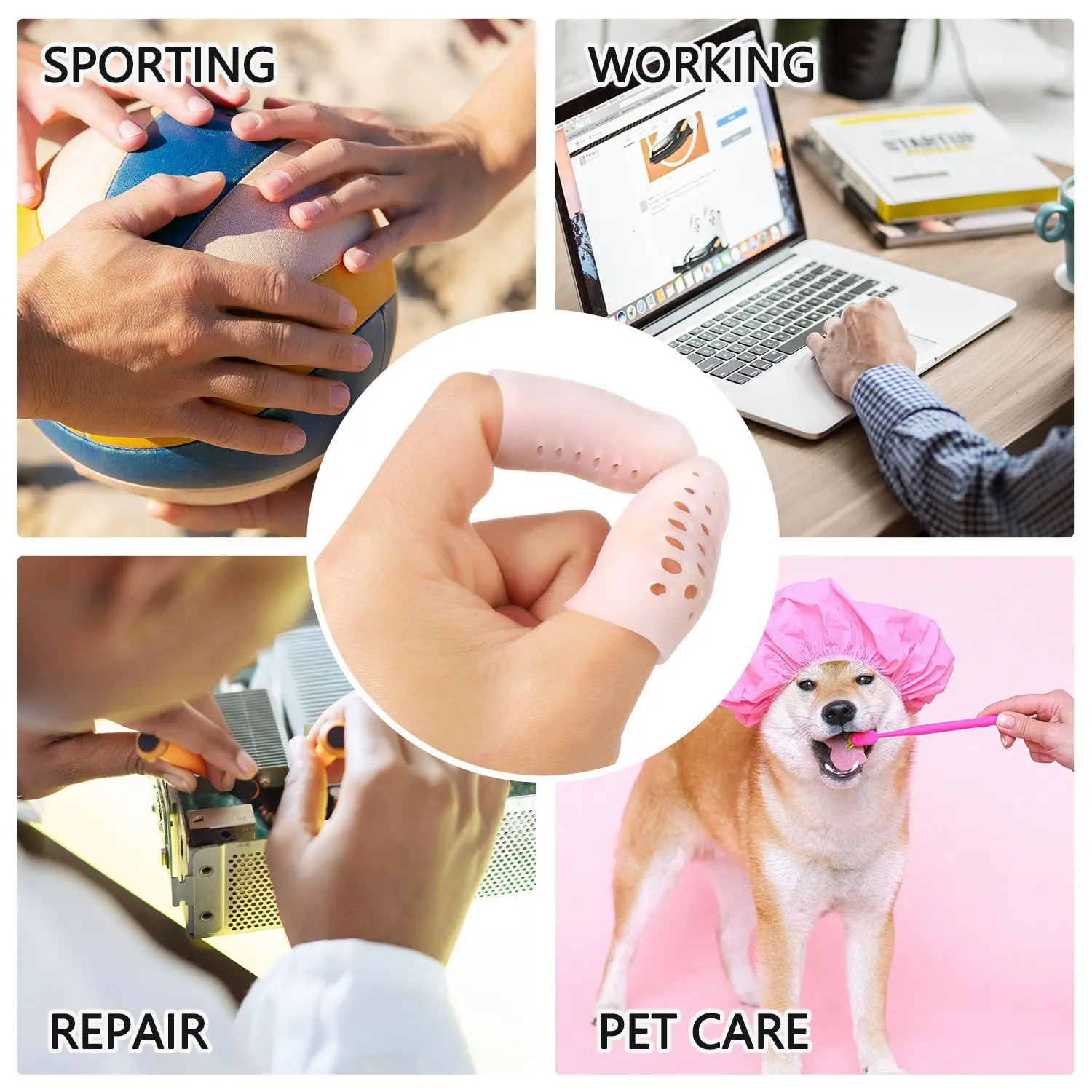 

2 шт., силиконовые разделители большого пальца ноги