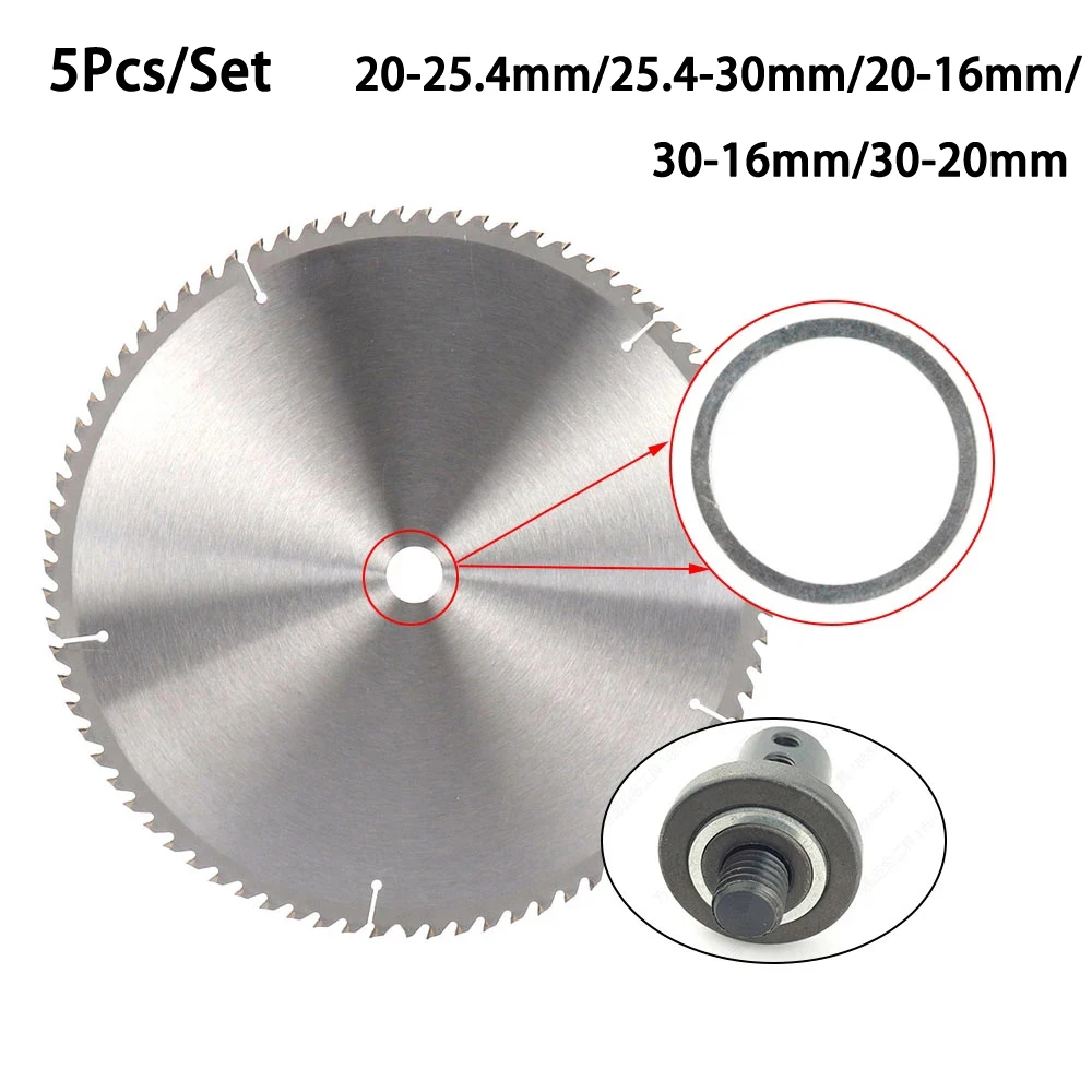 

Conversion Ring Circular Saw Diameter Internal&External Metal Silver Size 20&16mm 20&30 5pcs Blade Bush For Grinder