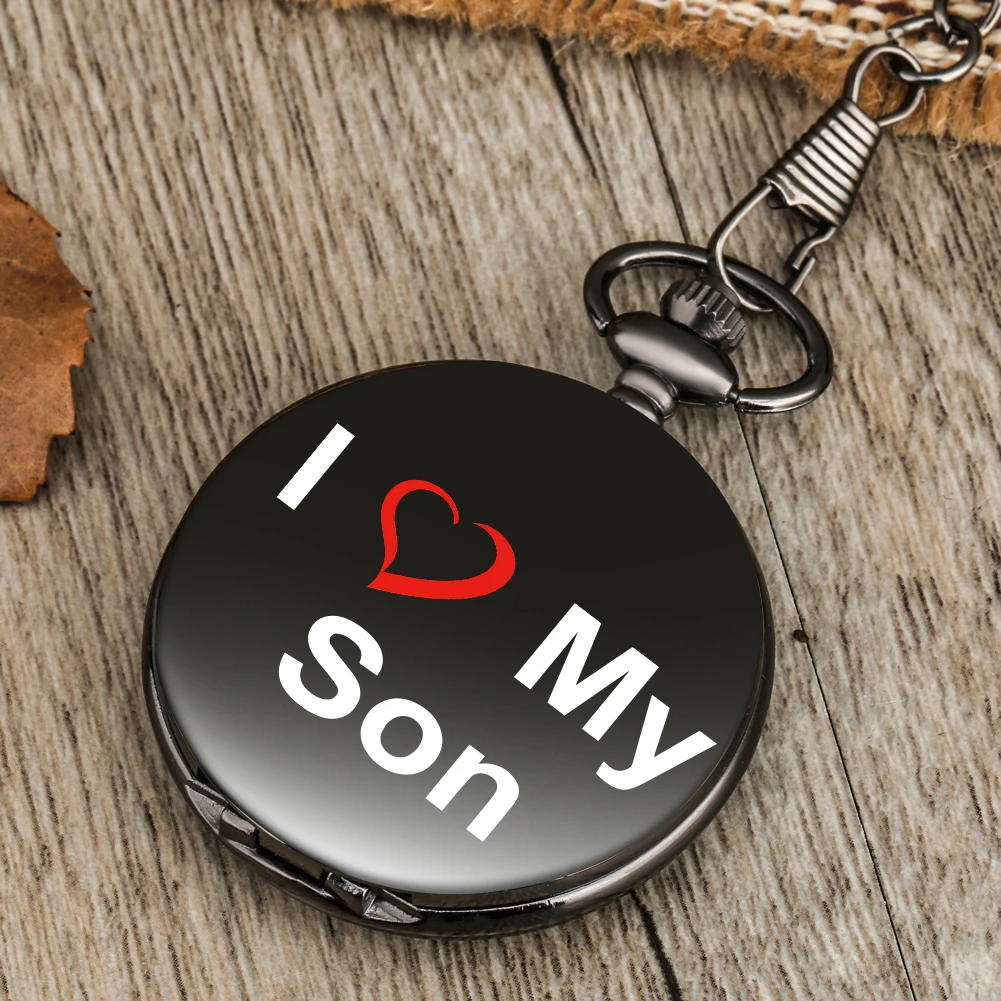 

Unique Gifts for Son Unisex Classic Quartz Pocket Watch Thick Chain Fashion Male Female Necklace Pendant Watches Accept Custom