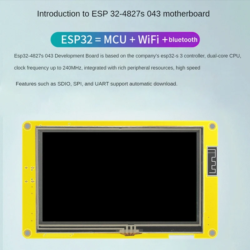 ESP32 8M PSRAM 16M Плата разработки флэш-памяти 4 3-дюймовый дисплей Wi-Fi Bluetooth модуль