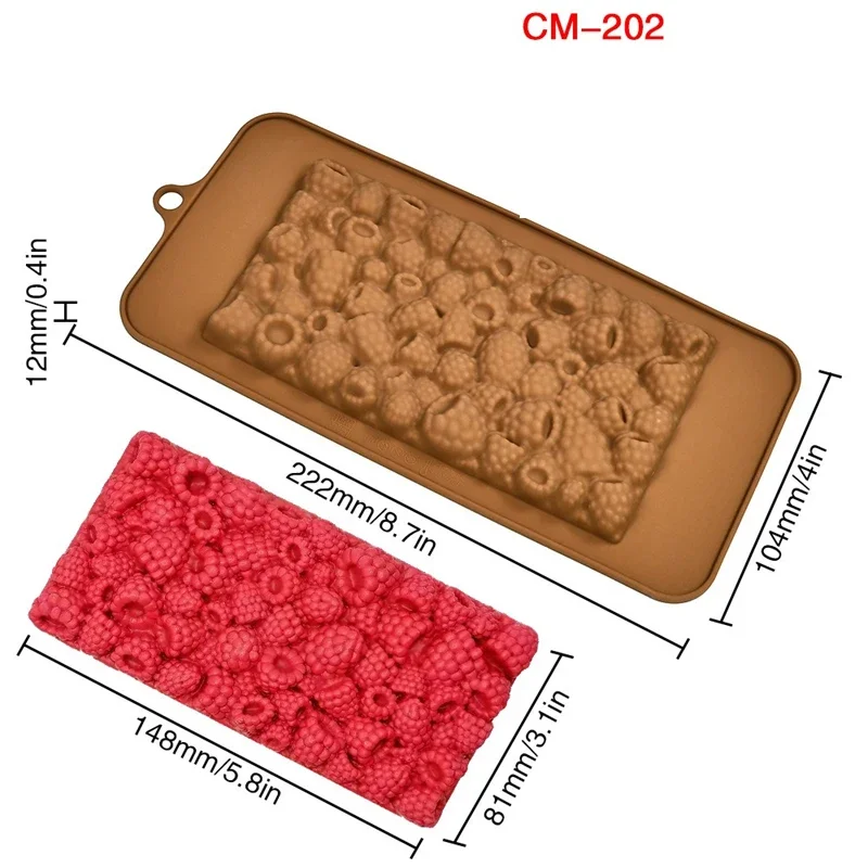 Силиконовая 3D форма для малины фруктов помадки шоколада мусса пудинга