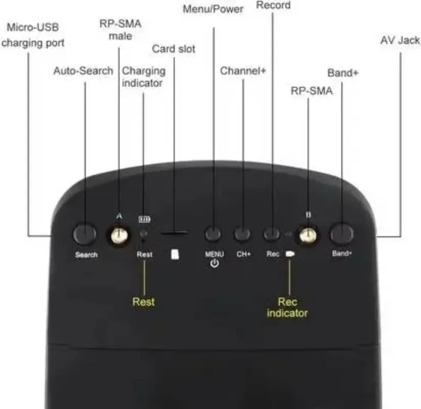 Фото Профессиональные FPV-очки 9IMOD LS-800D 5.8G 40CH с 5-дюймовым HD LCD-дисплеем 16:9, DVR и двойным антенным приемником №5