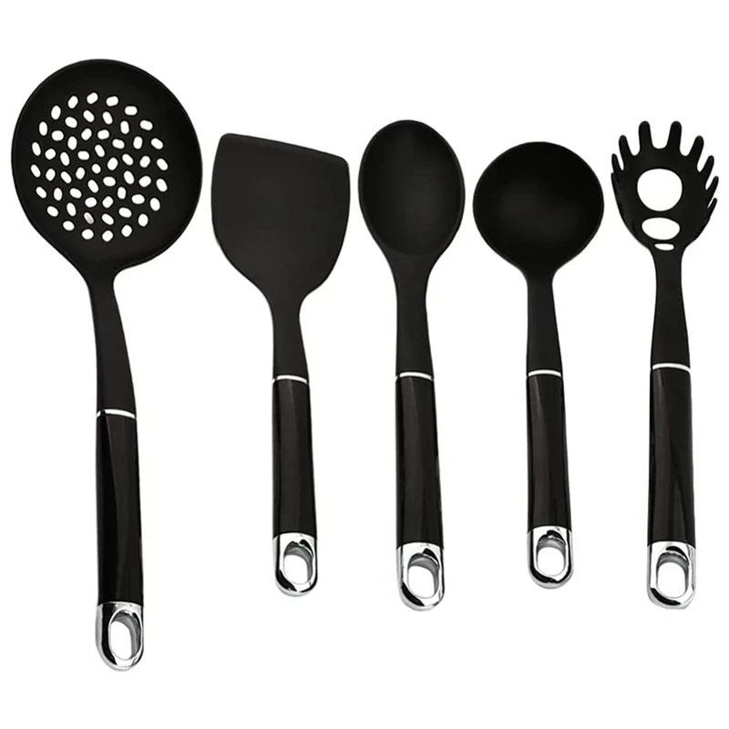 

Kitchen Utensil Set, Heat-Resistant, Non-Stick Coated, Nylon, Cooking Utensil Set, Spatula, Slotted Spoon