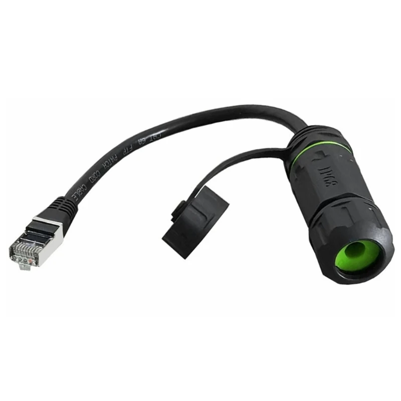 Водонепроницаемый разъем RJ45 экранированный IP68 (разъем кабеля Ethernet LAN Cat6 8P8C)