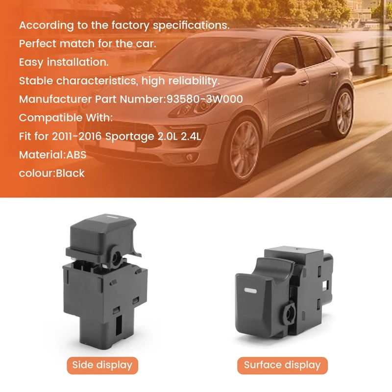 93580-3W000 Блок кнопок переключателя стеклоподъемника для Kia Sportage 2.0L 2.4L 2011-2016