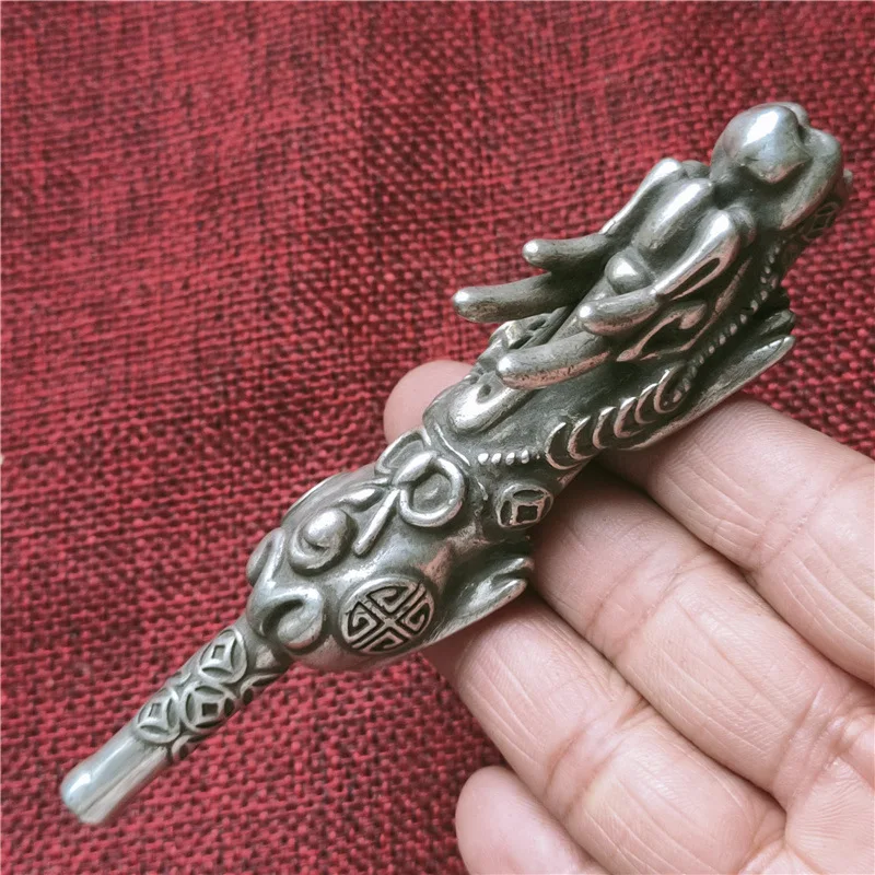 

Antique Miscellaneous Antique Crafts White Copper Distressed Straight Faucet Pipe Cigarette Holder Pipo Antique Smoking Set Whol