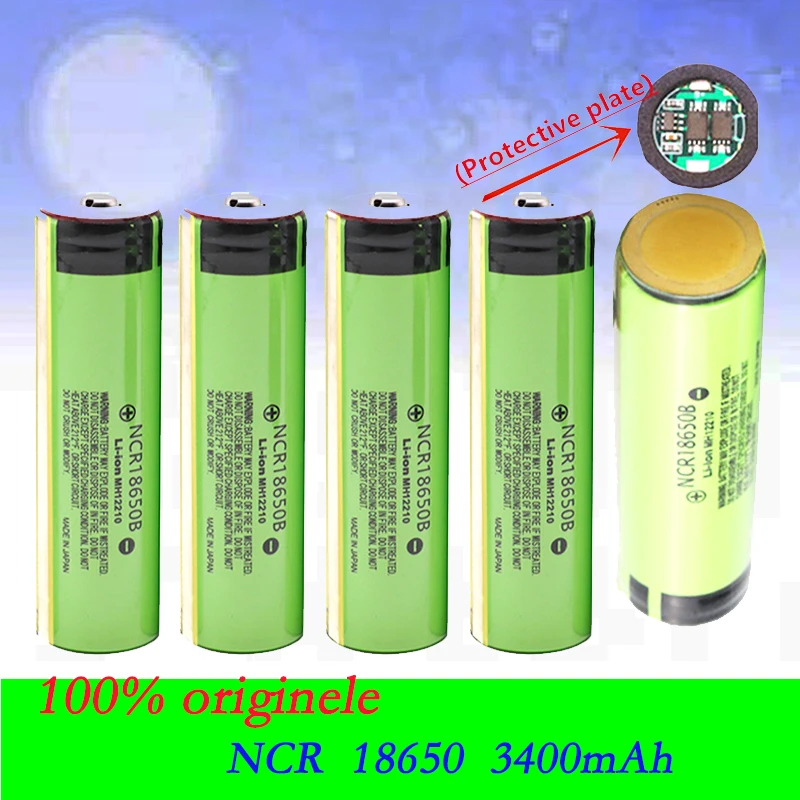 

Originele lithium batterij ncr18650b oplaadbare batterij 34B 3.7V 3400mAh hete verkoop, 1-10 grote capaciteit beschermingsplaten