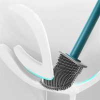 soft tpr silicone head toilet brush with holder wall mounted toilet cleaning brush cloud shape base household bathroom supplies
