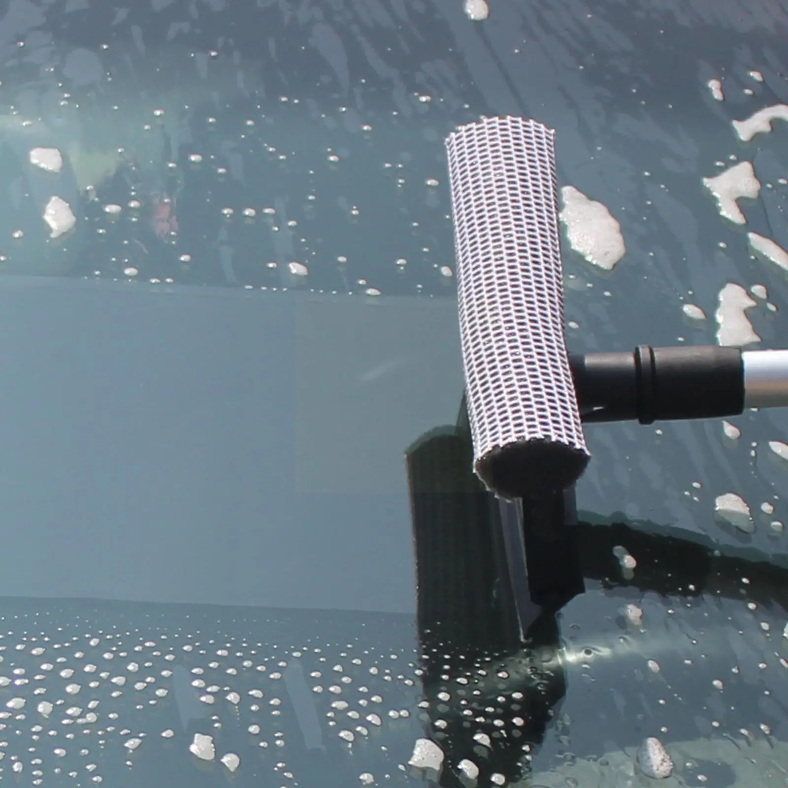 

1PC Car Window Cleaning Brush Windshield Squeegee Scraper Wiper With Detachable Long Handle Rubber Squeegee And Cleaner Sponge