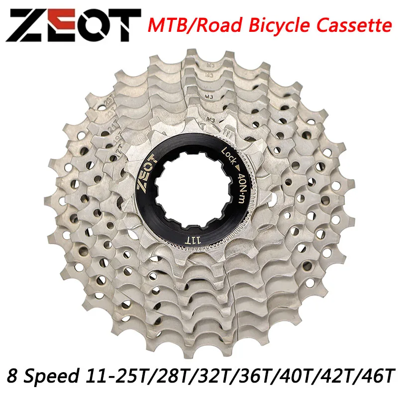 

ZEOT Road Bike 8 Speed Velocidade 11-25T/28T/32T/36T/40T/42T/46T Bicycle Cassette Freewheel MTB Sprocket for SHIMANO SRAM