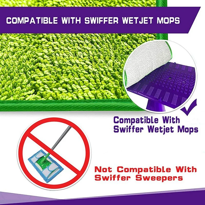 Подушечки для швабры из микрофибры 6 шт