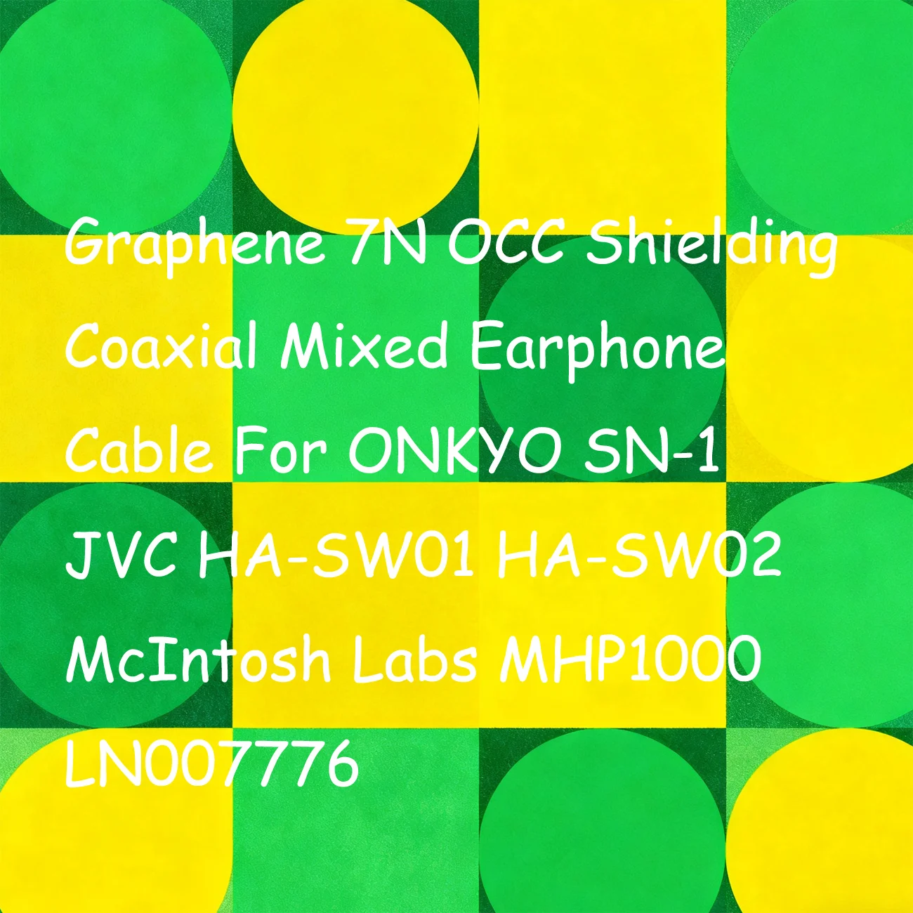 Фото Графеновый 7N OCC экранирующий коаксиальный смешанный кабель для наушников для ONKYO SN-1 JVC HA-SW01 HA-SW02 McIntosh Labs MHP1000 LN007776 №1