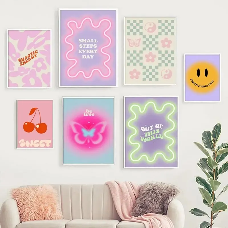 Красочные Датские Пастельные Картины На Холсте Настенные Постеры С Вишневой