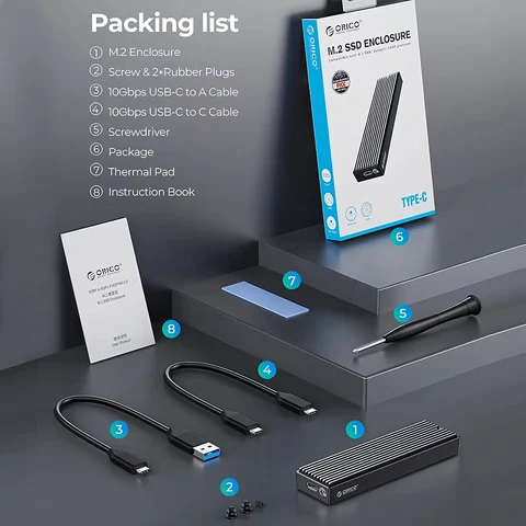 ORICO M.2 NVMe SATA USB3.2 SSD корпус