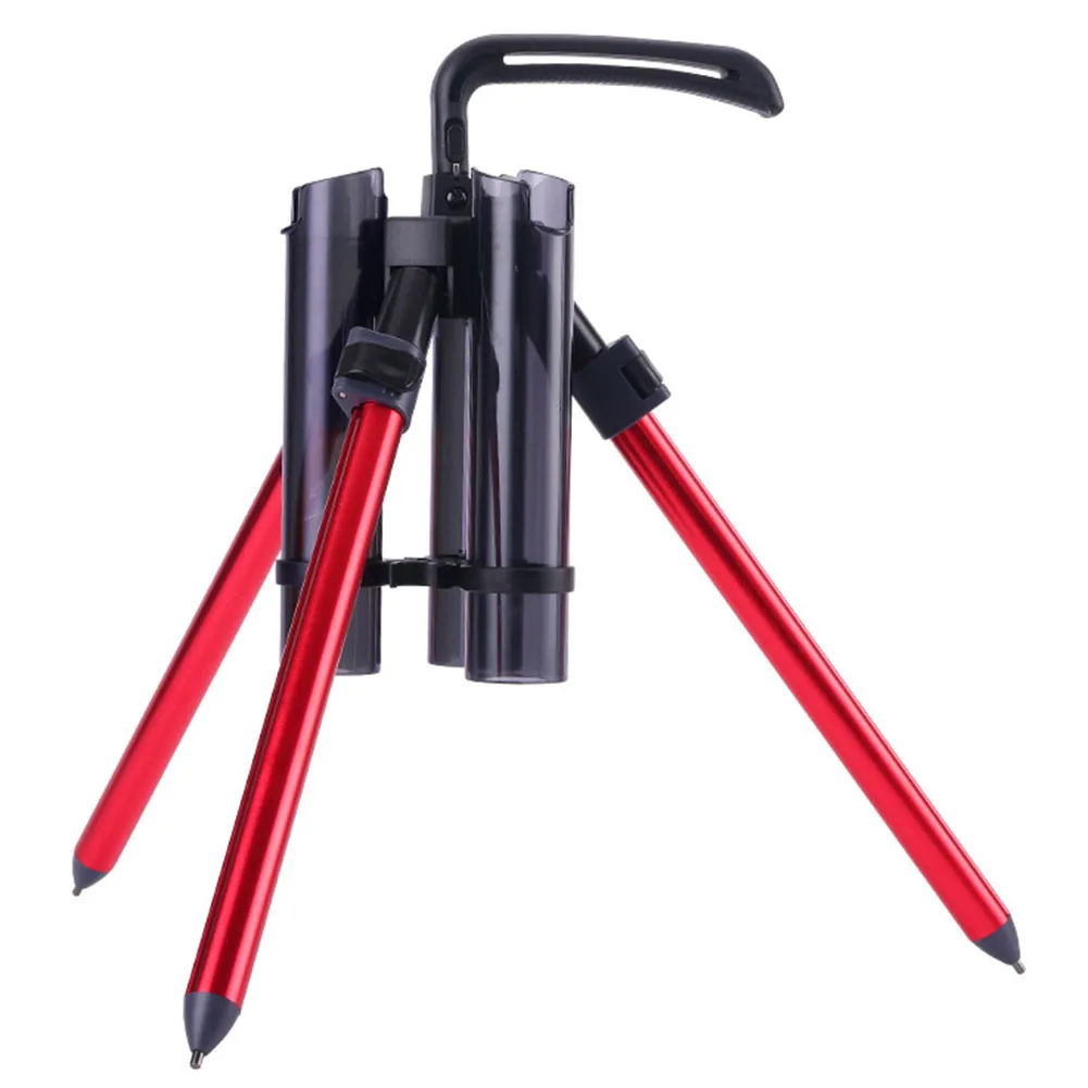 

Durable Fishing Rod Tripod Fishing Rod Bracket Portable Barrel Holder Lure Box Stand Aluminum Alloy+polypropylene