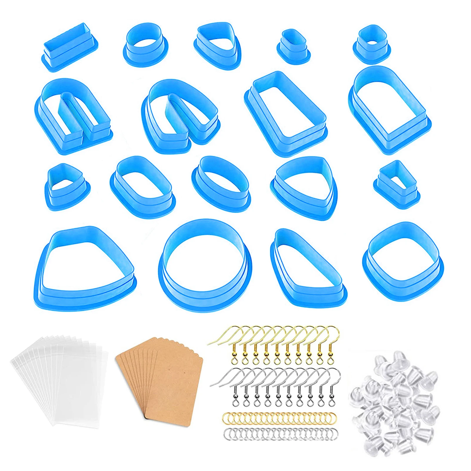 

Clay Cutters Set Multi Shapes Clay Polymer Cutters With Earring Hooks Jump Rings Shape Clay Scrapers For Earrings Making