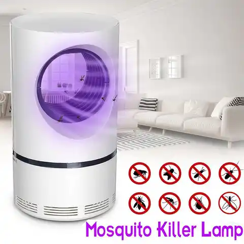 Светодиодная УФ-лампа-ловушка для комаров, ночсветильник с USB для уничтожения насекомых, Жуков, ловушка для комаров, лампа-репеллент Против ...