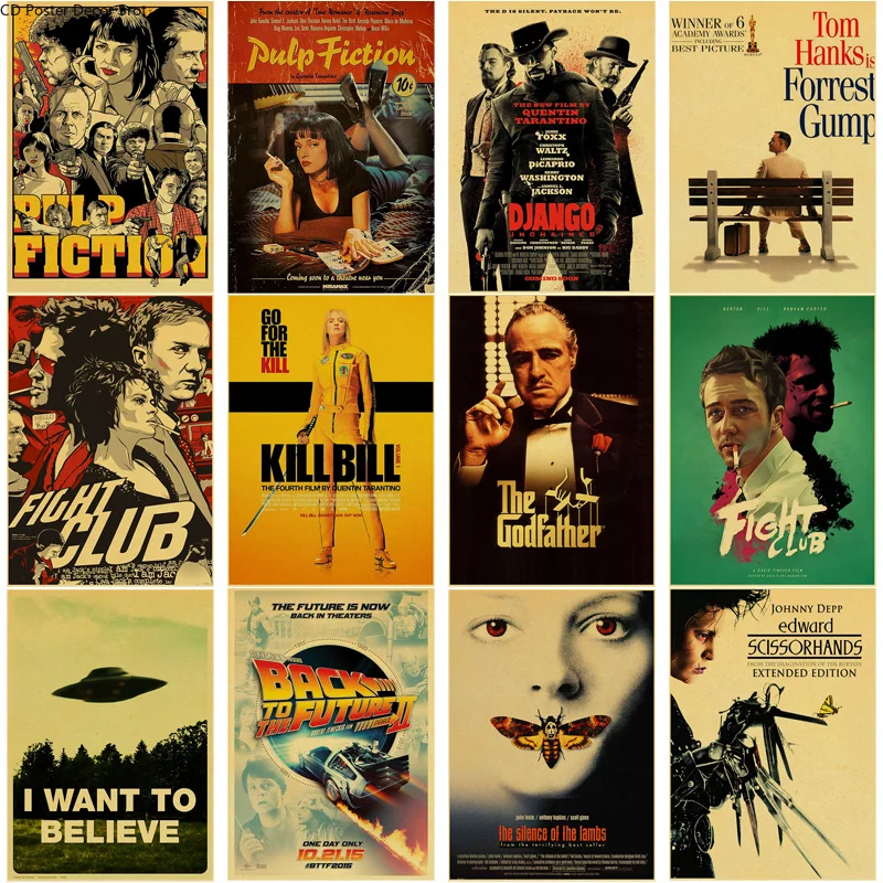 Классическая серия фильмов ретро постер крафт-бумага целлюлоза художественное