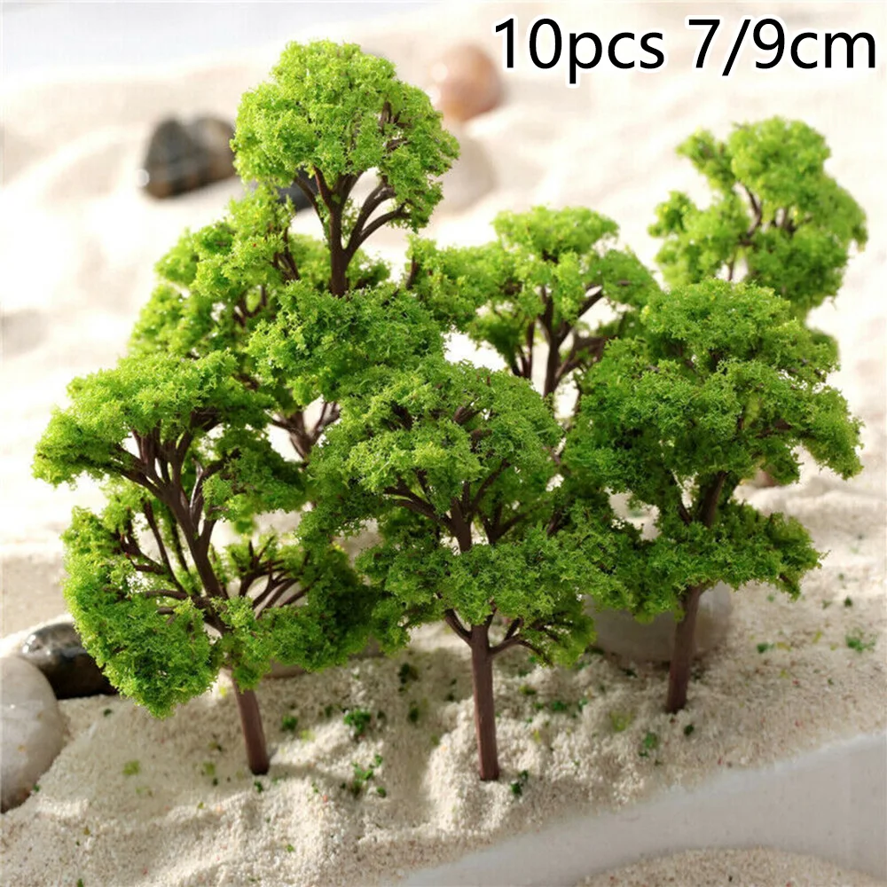 

10PCS 7/9cm Trees Model Garden Wargame Train Railway Architectural Scenery Layout Sand Table Building Model Tree