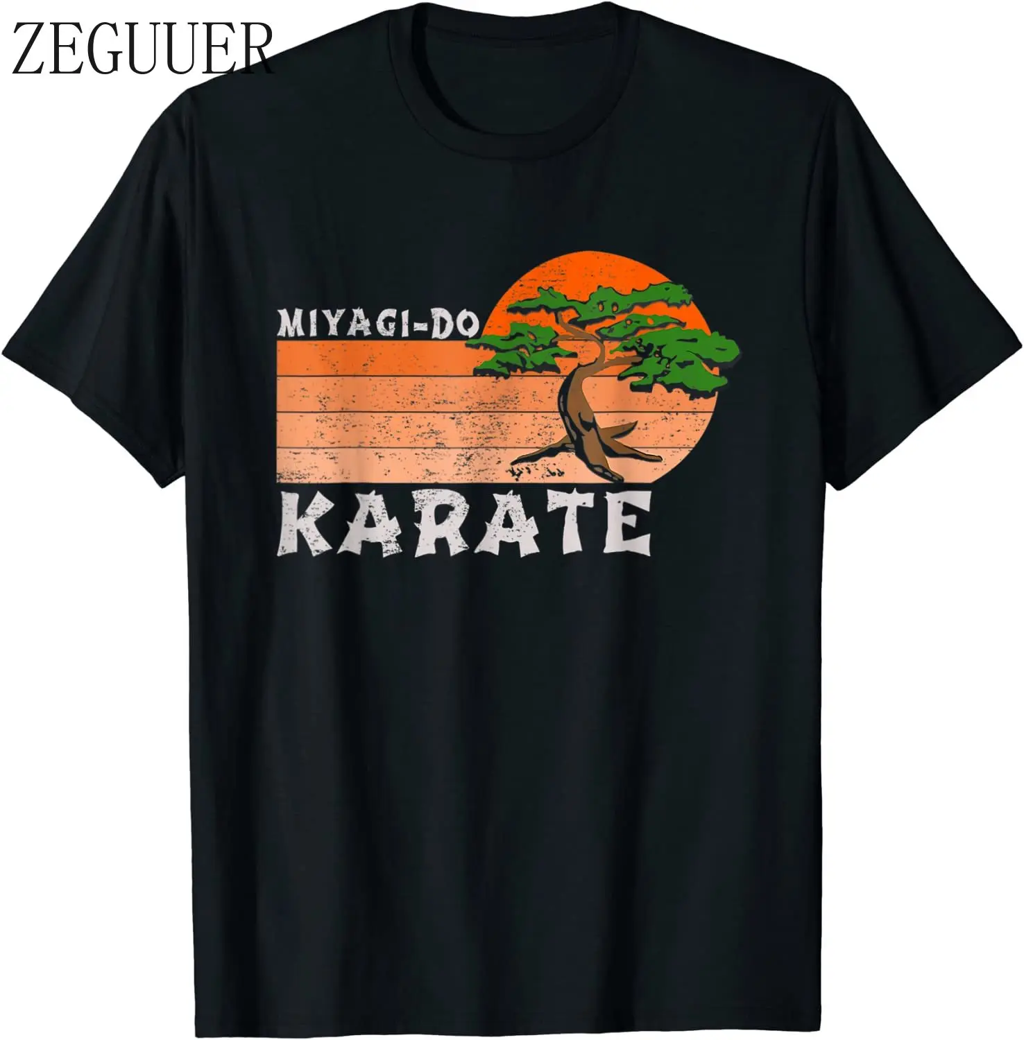 Japan Manga Miyagi Do Karate Funny Vintage Karate Bonsai Tree T-Shirt Print Anime Men's Clothing Graphic Tees Aesthetic Clothing