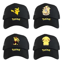 new brand cartoon pokemon pikachu cotton baseball cap men women hip hop dad mesh hat trucker hat