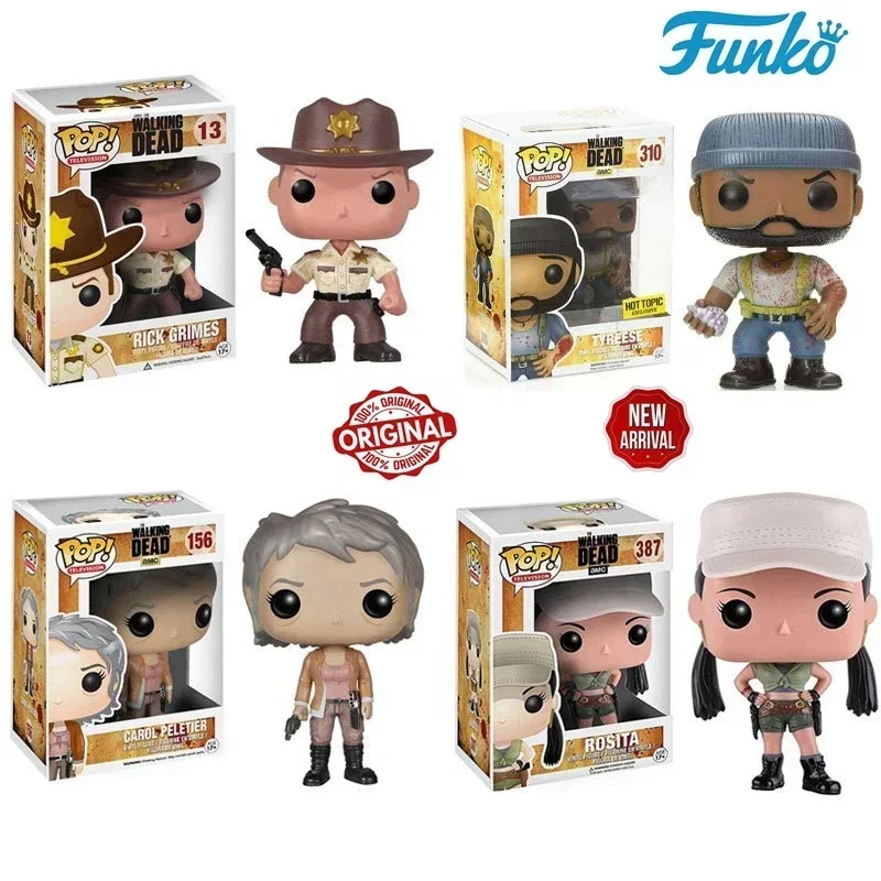 Фото Funko Pop The Walking Dead Amc Rick Grimes 13 #   Дрил Диксон с собакой 1182г. #   Шины DIXON 71 #   Виниловая фигурка Коллекция моделей игрушек №3