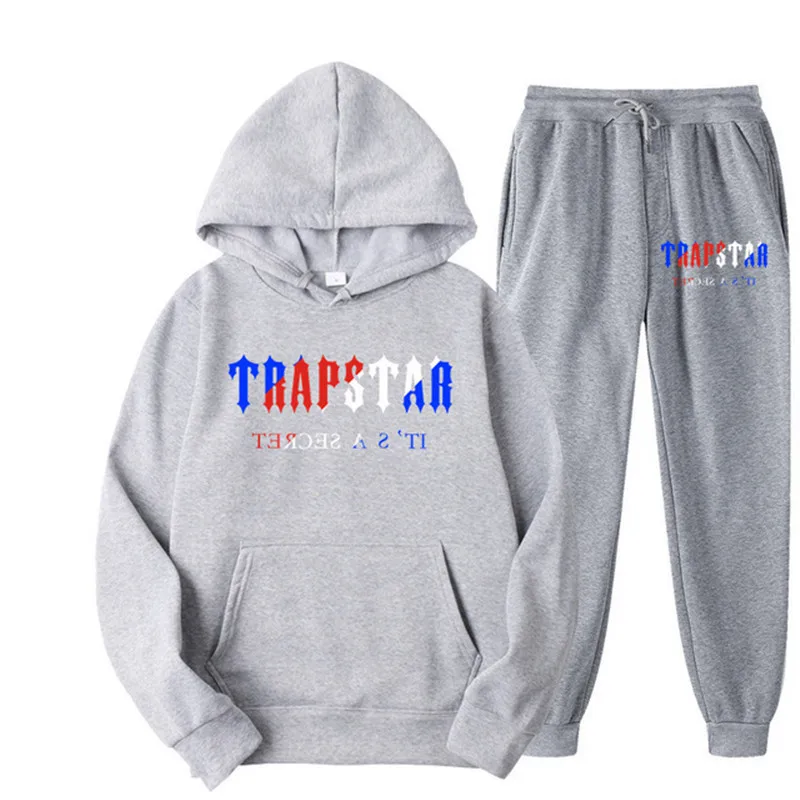 2023 Autumn Winter Trapstar London Sets Sportswear Men's 2-piece Sweatshirt + Sweatpants Hoodie Casual Men's Clothing Hoodie Set
