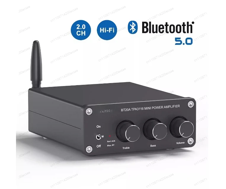 Фото Цифровой усилитель мощности BT20A с Bluetooth |   Блок питания 24В 4.5А в комплекте, домашняя стереосистема Mini HIFI, звук аудиофильского качества №1