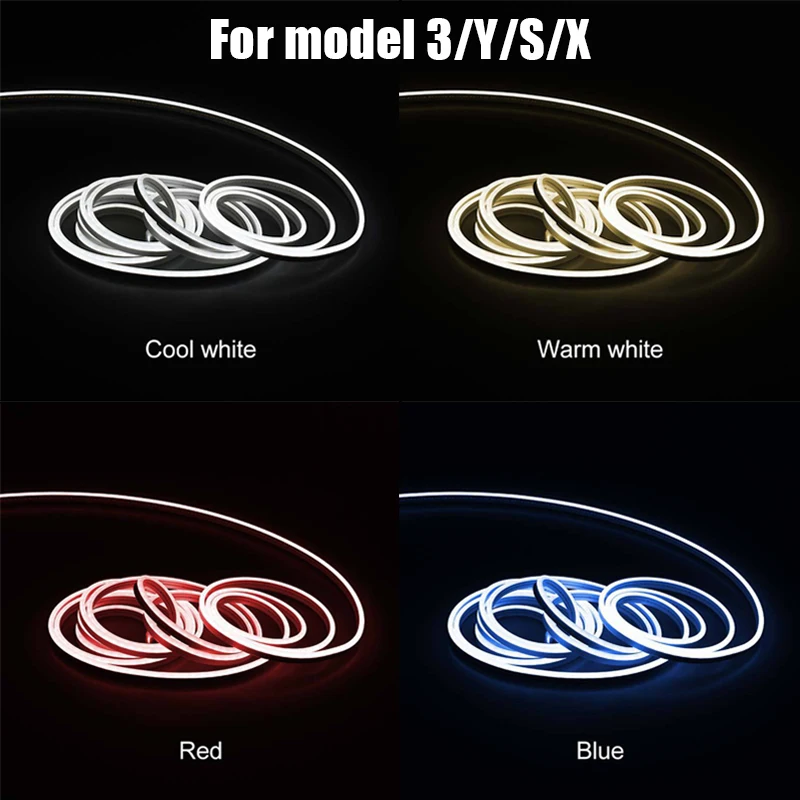 

5M 12V Front Trunk Intelligence Led Strip for Tesla Model 3/y/s/x Lighting Strip Retrofit Lights Waterproof Interior Accessories