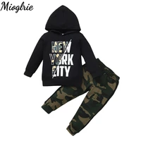 1 6y kids boy clothing suit print long sleeves hoodie top camfoulage pants 2pcs set children boy fashion clothes outfit