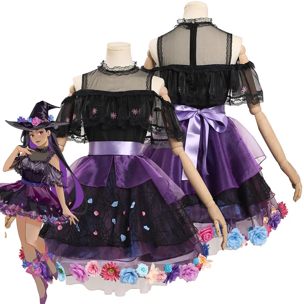 

Isabella Cosplay Costume Witch Dress Outfits Halloween Carnival Suit