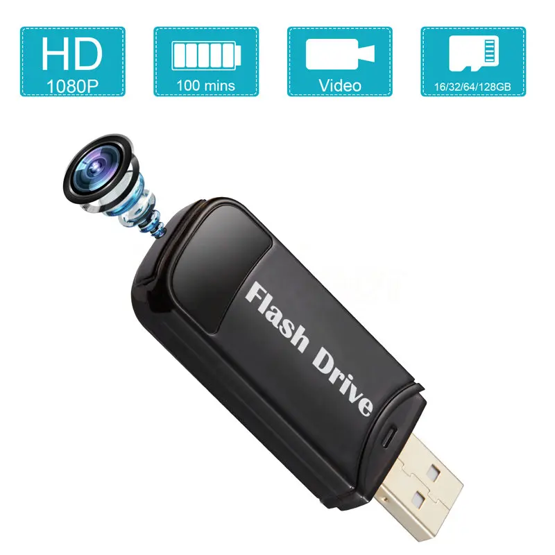 

Mini Camera Flash Drive USB Disk Body With Invisible Len Portable Micro Camcorder Outdoor Interview School Meeting Forensics Cam