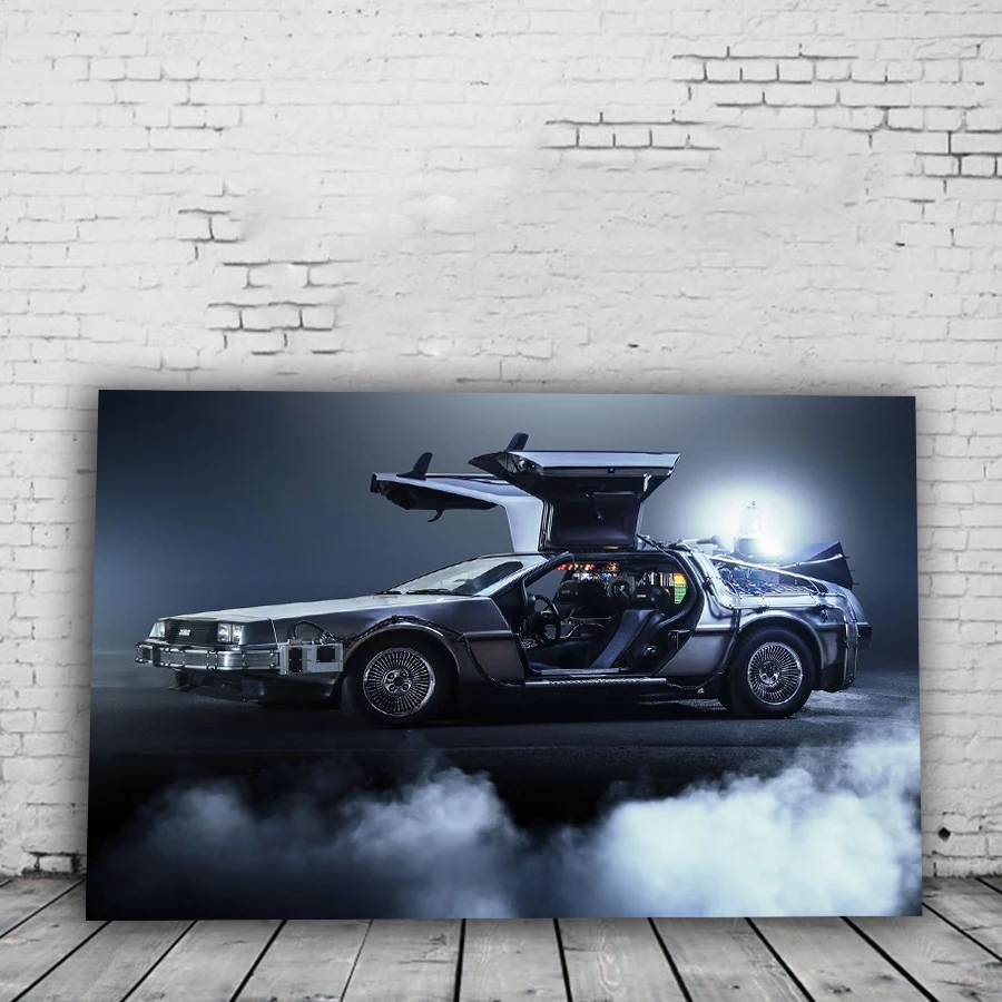 

Back to the Future Movie Classic Car Poster And Prints Wall Art Canvas Painting Vintage Pictures Home Decor Quadro Cuadros