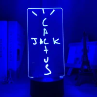 cactus jack led night light for bedroom decoration nightlight cool birthday gifts room decor cactus jack neon table lamp bedside