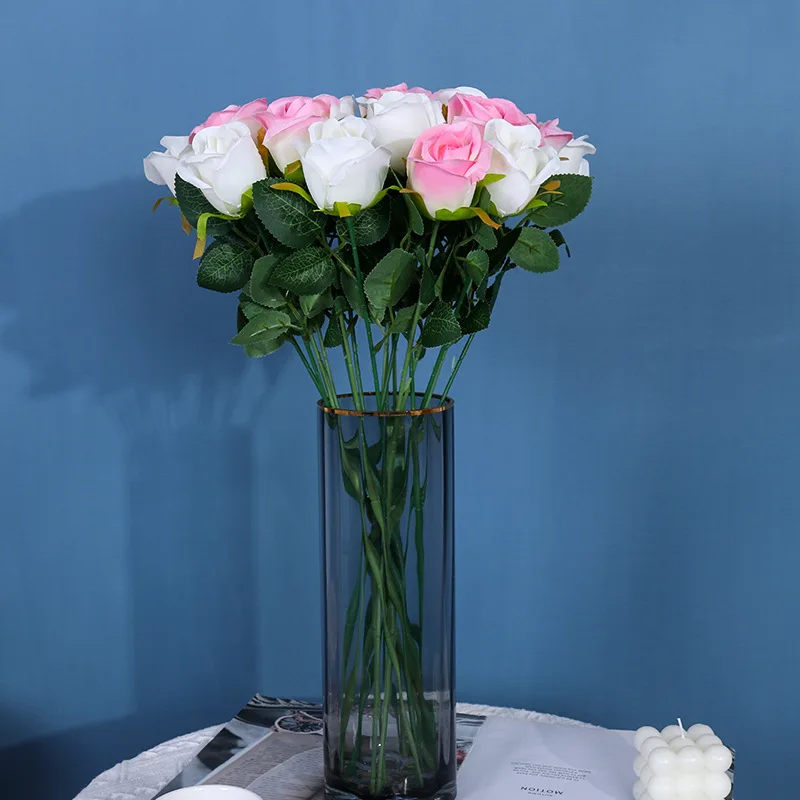 Искусственные розы для гостиной столового стола пластиковые украшения