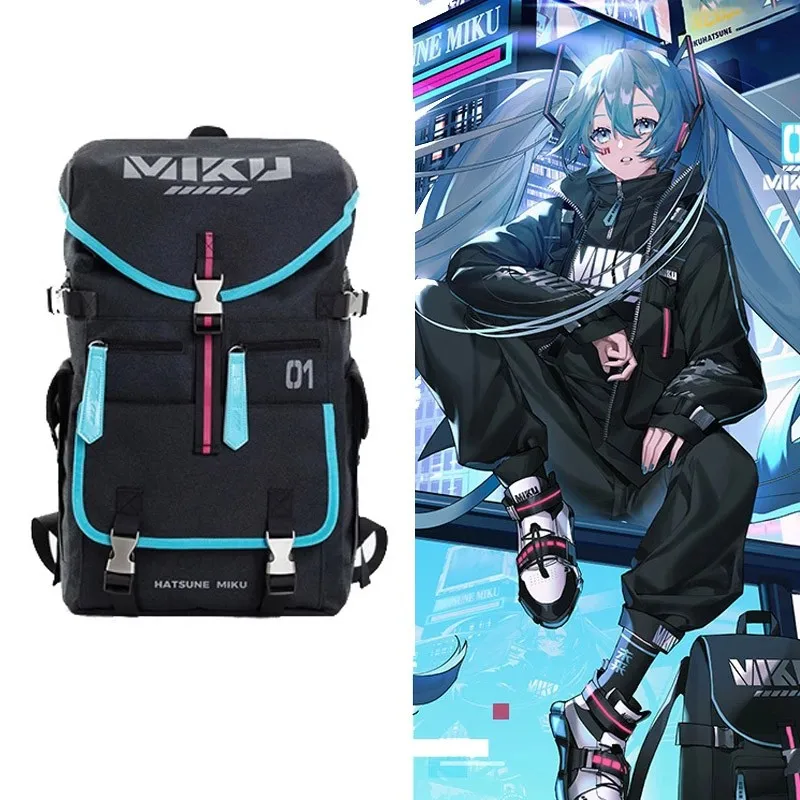 

Аниме Moeyu Miku Косплей Вокалоид Рюкзак Школьная Сумка через плечо для женщин мужчин студентов ноутбук путешествия Туризм повседневный рюкзак...
