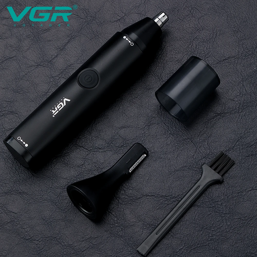 VGR 2 In 1 Nose Hair Trimmer For Men Electric Ear Trimmer Rechargeable Hair Clipper Professional Hair Cut Machine For Men enlarge