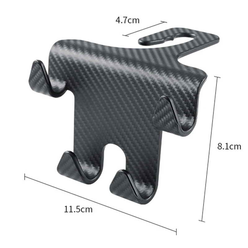 Крючок на подголовник автомобильного сиденья из углеродного волокна